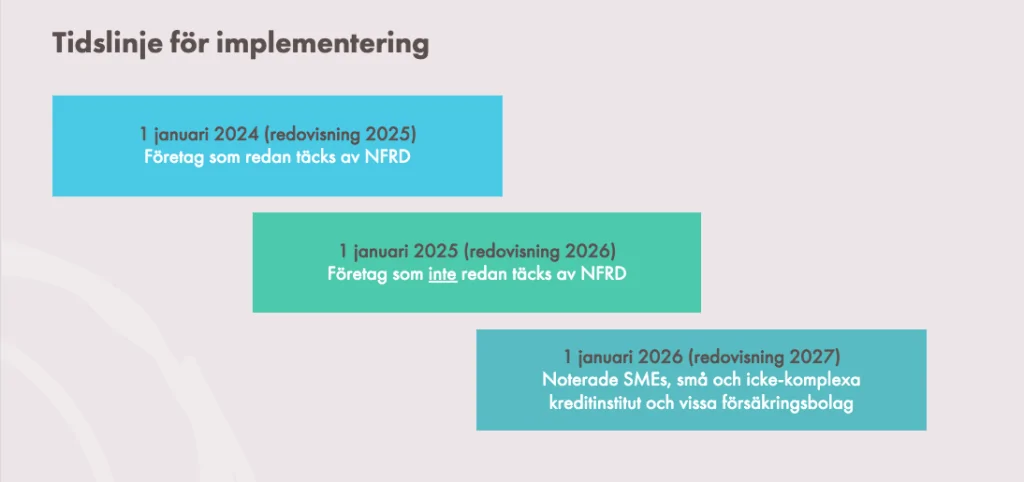 Implementering tidslinje
